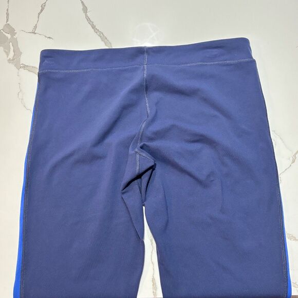 Lululemon Run Pace Crop Capris Workout Leggings 2012-2014 Blue Side Stripe 10 - Picture 8 of 15